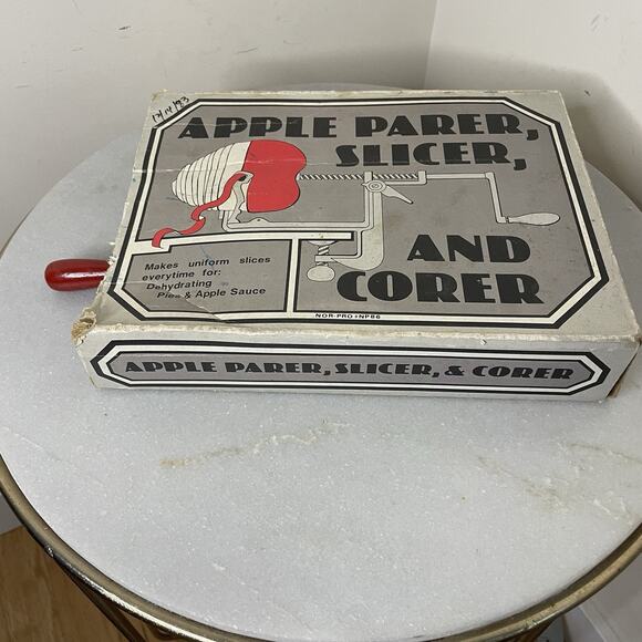 VTG Norpro Apple Master Apple Peeler Parer Corer & Slicer Original Box - Picture 2 of 14